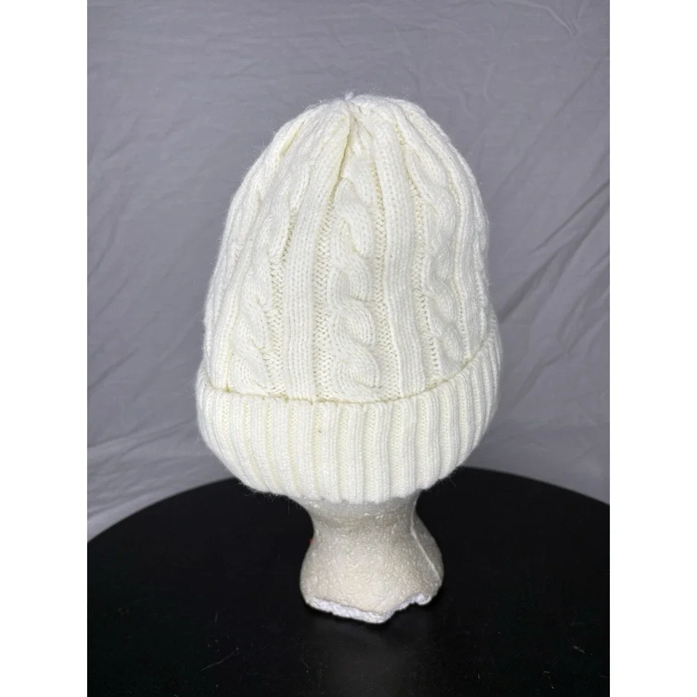 The North Face Cable Knit Lined Beanie Hat Women's One Size White